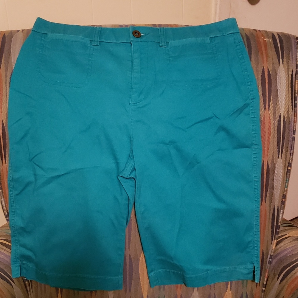 Shorts teal and green